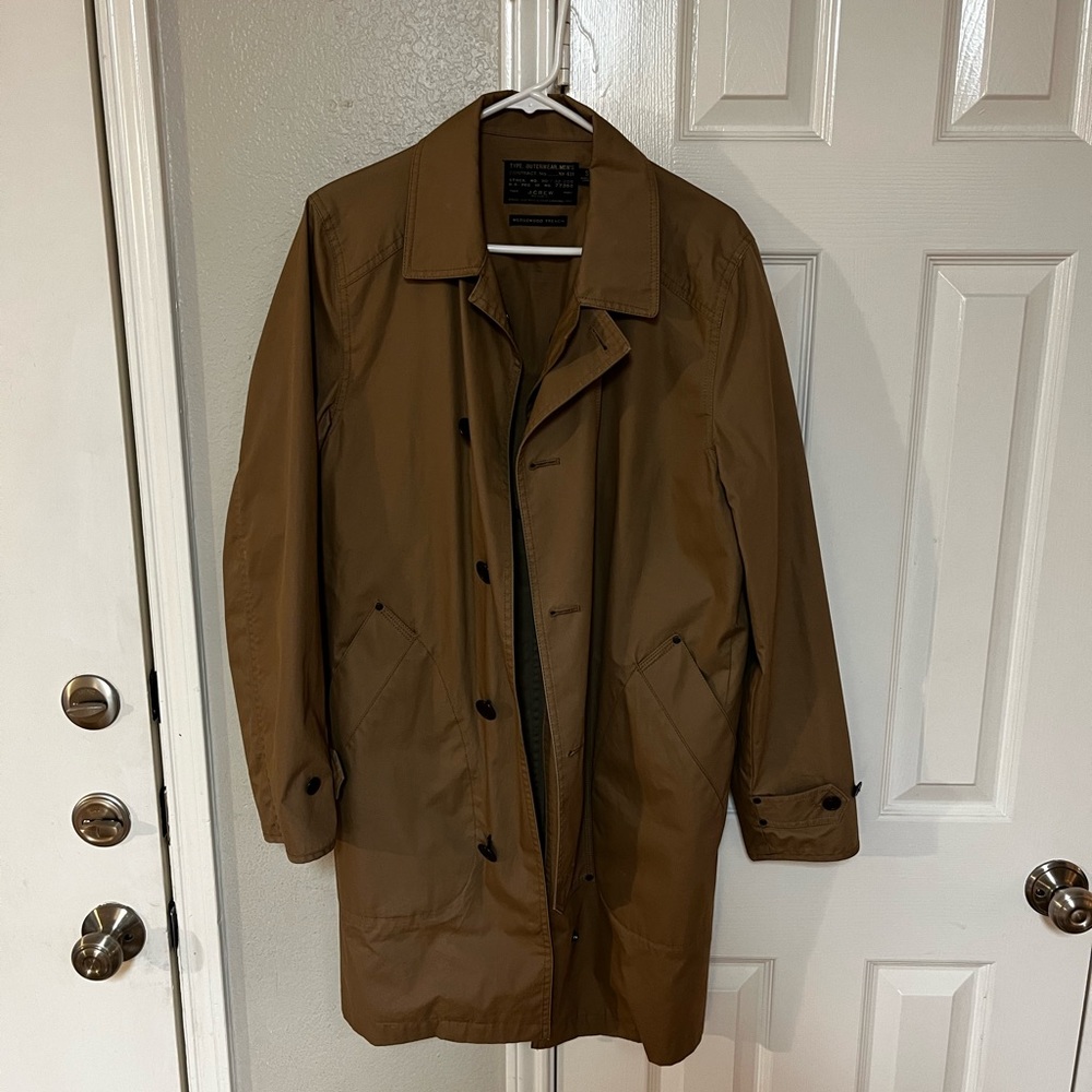 J Crew Wedgewood Trench Coat Small Tan
